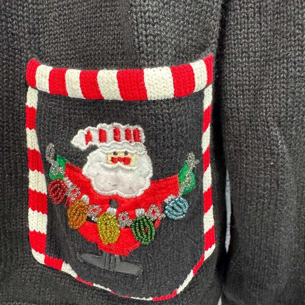 Lisa international Santa Christmas Cardigan 3X - Picture 3 of 10
